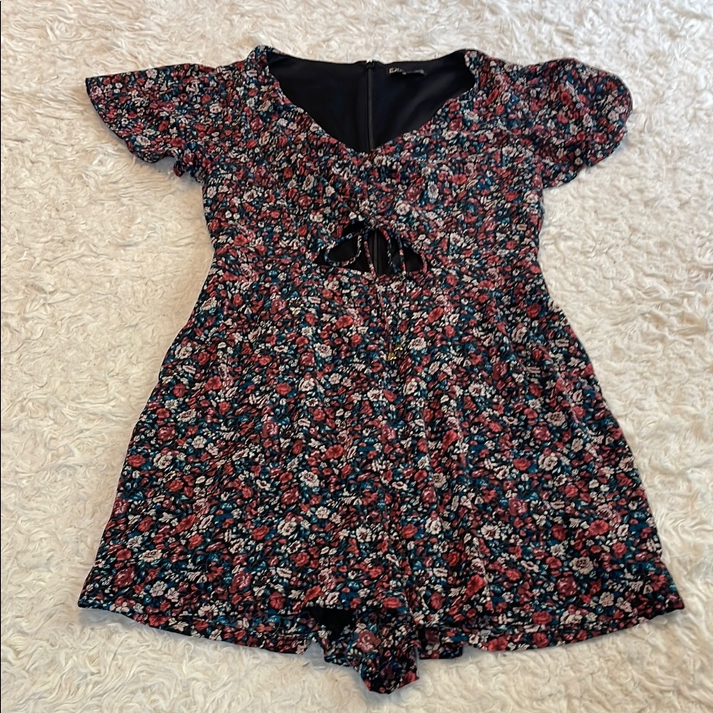 Express Floral Cut Out Romper